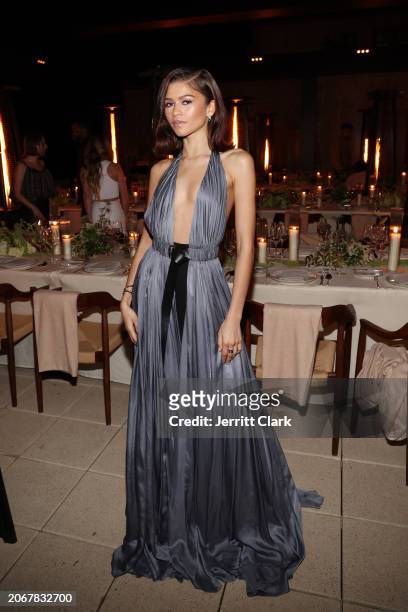 Zendaya attends W Magazine and Louis Vuitton's Academy Awards Dinner at a Private Residence on March 07, 2024 in Los Angeles, California.