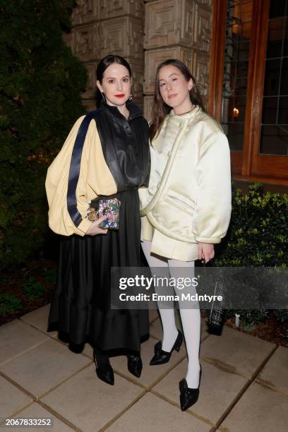 Sara Moonves, W Magazine Editor in Chief and Alana Haim attend W Magazine and Louis Vuitton's Academy Awards Dinner at a Private Residence on March...