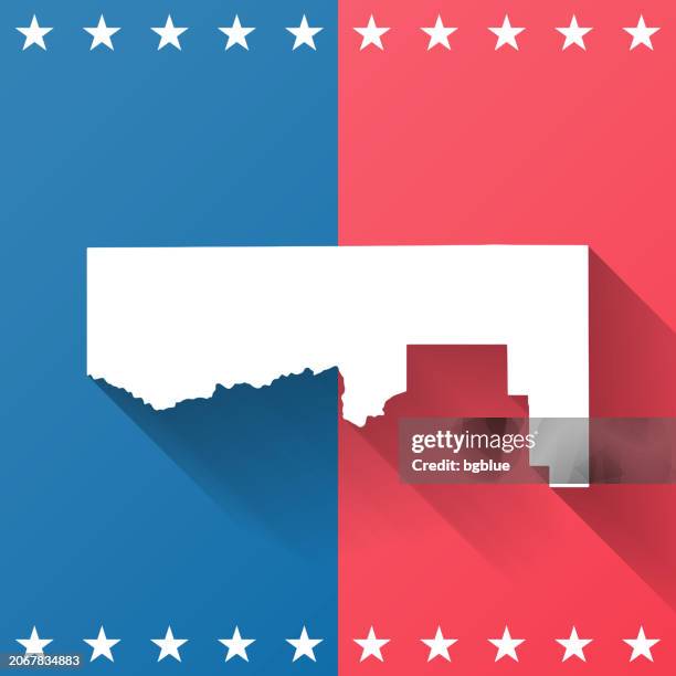 daggett county, utah. map on blue and red background - philippines vector art stock illustrations