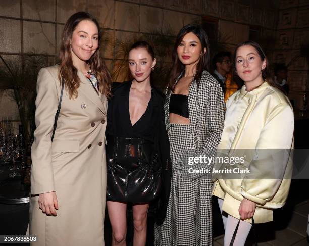 Este Haim, Phoebe Dynevor, Gemma Chan and Alana Haim attend W Magazine and Louis Vuitton's Academy Awards Dinner at a Private Residence on March 07,...