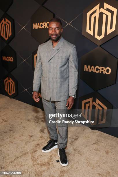 Amin Joseph attends the MACRO 6th Annual Pre-Oscars Party at Audrey Irmas Pavillion on March 07, 2024 in Los Angeles, California.