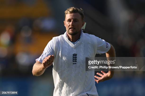 Joe Root of England chases the ball during day two of the 5th Test Match between India and England at Himachal Pradesh Cricket Association Stadium on...