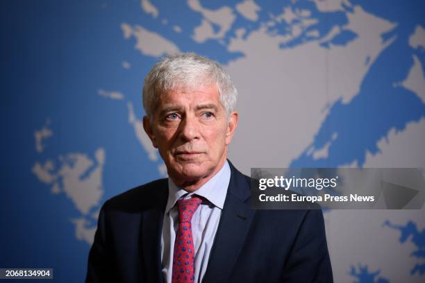 Argentina's Minister of Justice, Mariano Cuneo Libarona, poses after an interview for Europa Press, at the Argentine Embassy in Spain, March 8 in...