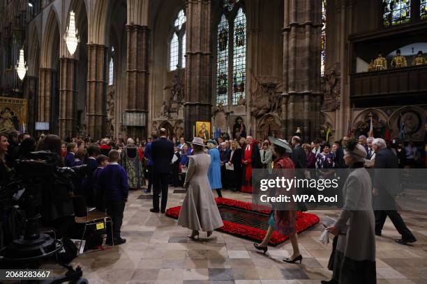 Prince William, Prince of Wales, Queen Camilla, Sophie, Duchess of Edinburgh, Prince Edward, Duke of Edinburgh, Princess Anne, Princess Royal and...