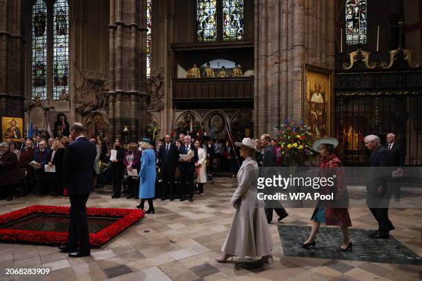 Prince William, Prince of Wales, Queen Camilla, Sophie, Duchess of Edinburgh, Prince Edward, Duke of Edinburgh and Princess Anne, Princess Royal...