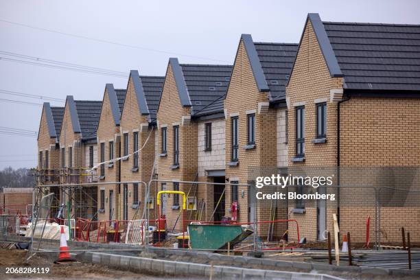 New homes at a Persimmon Plc residential property construction site in Braintree, UK, on Monday, March 11, 2024. Persimmon are due report their 2023...