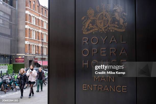 Royal Opera House exterior on 6th March 2024 in London, United Kingdom. The Royal Opera House is an opera house and major performing arts venue in...