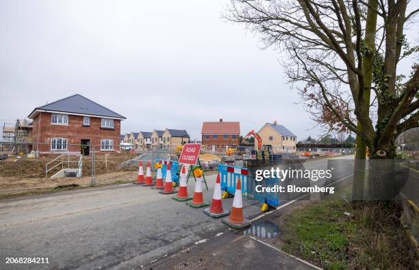 New homes under construction at a Persimmon Plc residential property construction site in Braintree, UK, on Monday, March 11, 2024. Persimmon are due...