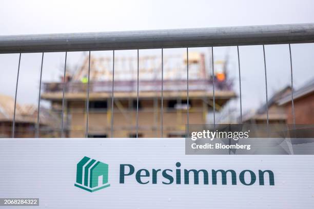 Health and safety sign at the perimeter of a Persimmon Plc residential property construction site in Braintree, UK, on Monday, March 11, 2024....