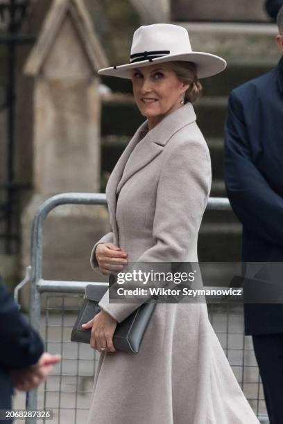 Sophie, Duchess of Edinburgh, arrives for the Commonwealth Service at Westminster Abbey held annually to celebrate the people and cultures of the...