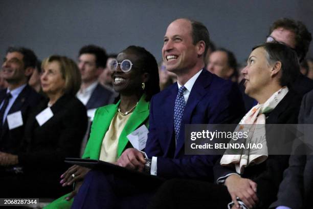 Britain's William, Prince of Wales attends an event celebrating The Earthshot Prize Launchpad, in London, on March 11, 2024 . Launchpad spotlights 25...