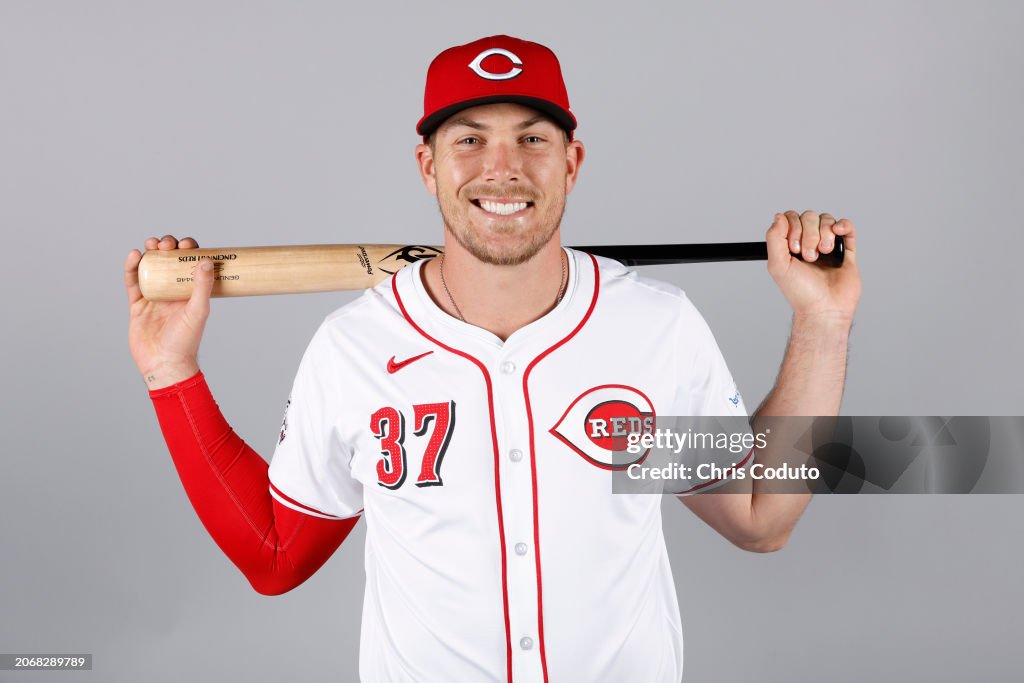 Anthony Stephan Reds Tyler Stephenson of the Cincinnati Reds poses for a photo during the ...
