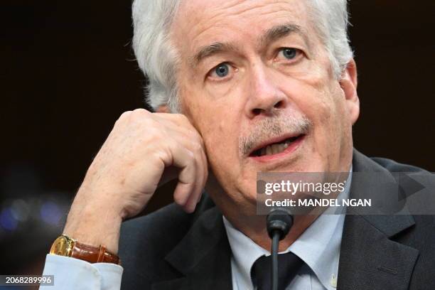 Director William Burns testifies during a Senate Select Committee on Intelligence on the "Annual Worldwide Threats Assessment" in the Hart Senate...