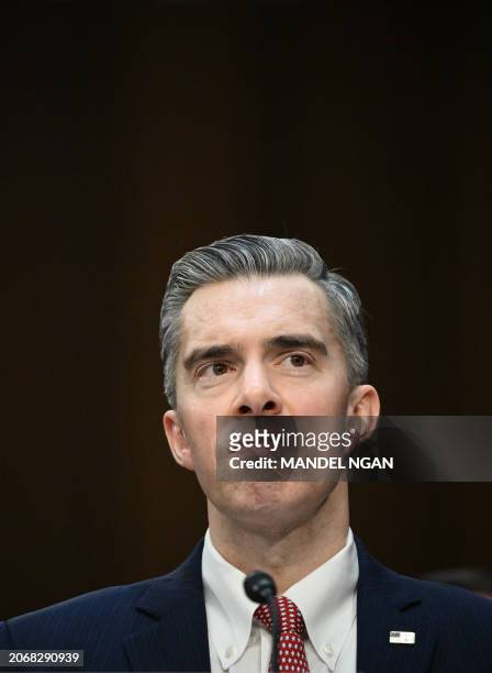 Assistant Secretary of State for Intelligence and Research Brett Holmgren testifies during a Senate Select Committee on Intelligence on the "Annual...