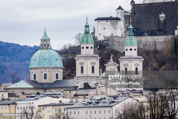 View of Salzburg Cathedral, Austria, on February 8, 2024.