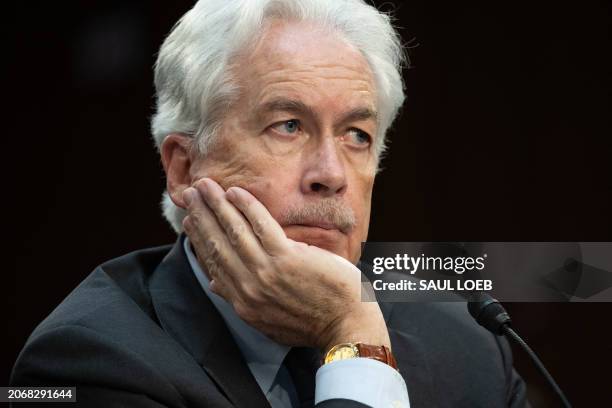 Director William Burns testifies during a Senate Select Committee on Intelligence on the "Annual Worldwide Threats Assessment" in the Hart Senate...