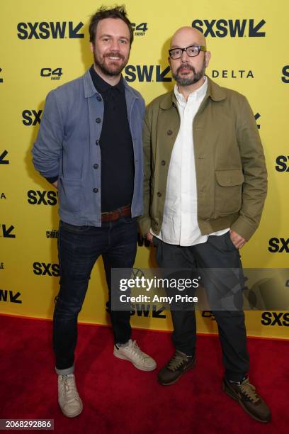 Ed Perkins and Jaimie D'Cruz at the 'The Trouble With Mr Doodle' premiere as part of SXSW 2024 Conference and Festivals held at the Stateside Theatre...