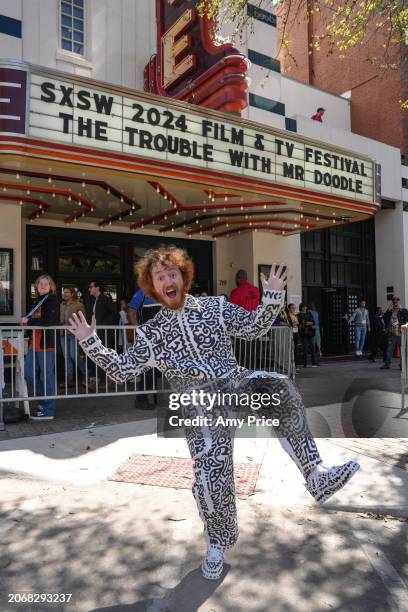 Sam Cox a.k.a "Mr. Doodle at the 'The Trouble With Mr Doodle' premiere as part of SXSW 2024 Conference and Festivals held at the Stateside Theatre on...