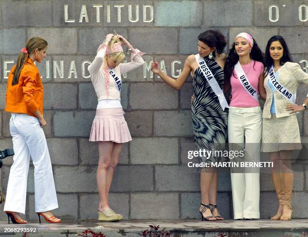 Miss Universe candidates , Miss Panama Jessica Rodriguez, Miss Canada Venessa Fisher, Miss Russia Kseniya Kustova, Miss Ukraine Oleksandra...