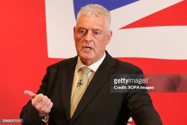 Former Conservative Party Chair Lee Anderson speaking at a press conference in Westminster, central London after defecting to Reform UK. Lee Anderson...