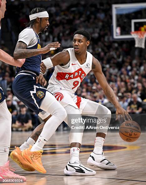 Toronto Raptors Rj Barrett RJ Barrett of the Toronto Raptors works against Kentavious... News ...