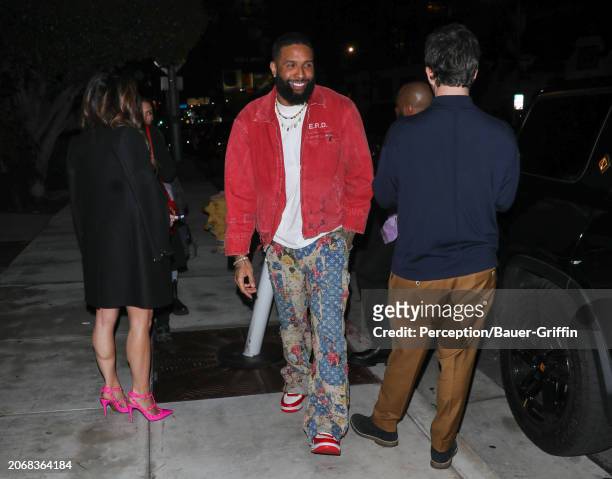 Odell Beckham Jr. Is seen on March 07, 2024 in Los Angeles, California.