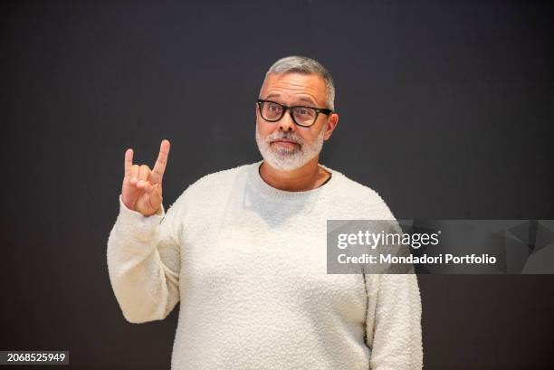 Rapper and record producer Frankie hi nrg mc at the photocall for the presentation of Jesus Christ Superstar on stage at the Sistina Chapiteau. Milan...