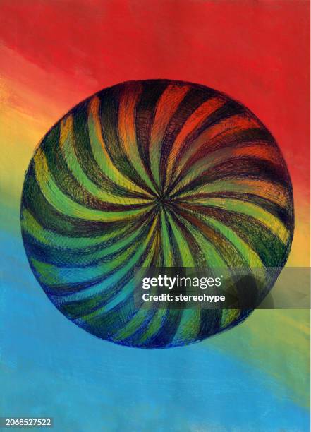 ilustraciones, imágenes clip art, dibujos animados e iconos de stock de bola de arco iris - color wheel watercolor