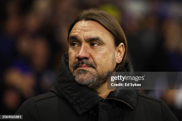 Daniel Farke, Manager of Leeds United, looks on prior to the Sky Bet Championship match between Sheffield Wednesday and Leeds United at Hillsborough...