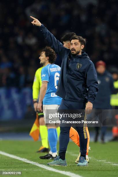 Matteo Paro Torino FC vice head coach during the Serie A TIM match between SSC Napoli and Torino FC - Serie A TIM at Stadio Diego Armando Maradona on...