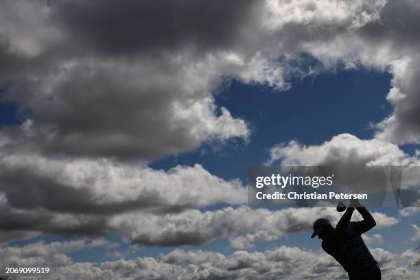 Steve Flesch of the United States plays a tee off on the third hole during the first round of the Cologuard Classic at La Poloma Country Club on...