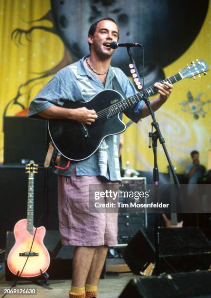 Dave Matthews of Dave Matthews Band performs during H.O.R.D.E. Festival at Shoreline Amphitheatre on July 23, 1996 in Mountain View, California.