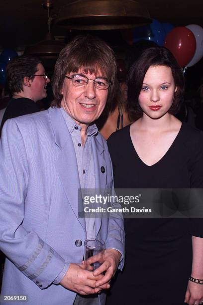 Bill Wyman and 'American Beauty' star Thora Birch at 'Sticky Fingers', for the restaurant's 11th birthday party, Kensington, London, July 6, 2000....
