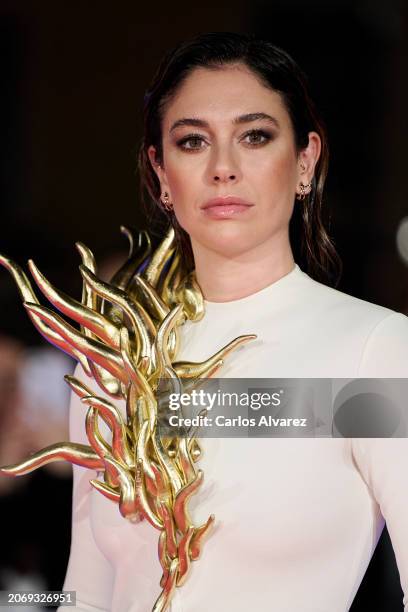 Actress Blanca Suarez attends the 'Restrospective' award 2024 during the Malaga Film Festival 2024 at the Cervantes Theater on March 08, 2024 in...