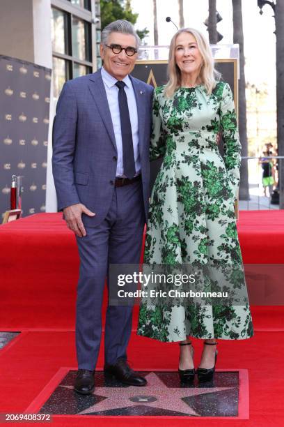 Eugene Levy and Catherine O'Hara attend Eugene Levy's Hollywood Walk of Fame Star ceremony, celebrating the accomplished actor and host of Apple...