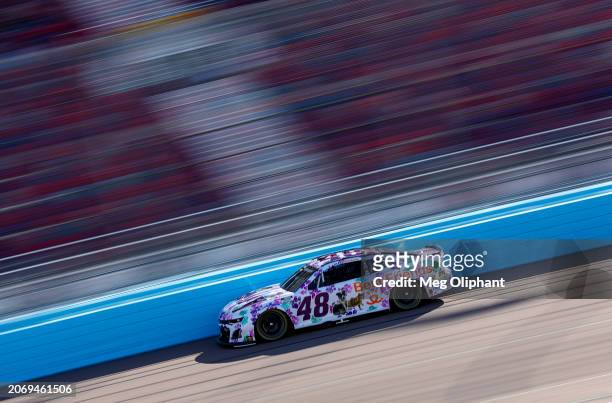 Alex Bowman, driver of the Ally Best Friends Chevrolet, drives during practice for the NASCAR Cup Series Shriners Children's 500 at Phoenix Raceway...
