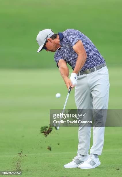 Rickie Fowler of The United States plays his second shot on the 16th hole during the first round of the Arnold Palmer Invitational presented by...