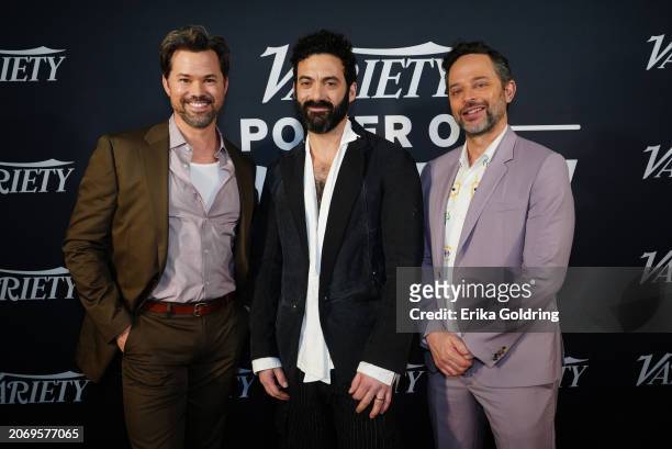 Andrew Rannells, Morgan Spector and Nick Kroll attend the “Variety Power of Comedy” during the 2023 SXSW Conference and Festivals at ACL Live on...