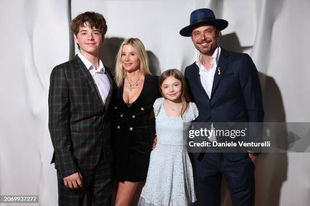 Johnny Christopher King Backus, Mira Sorvino, Mattea Angel Backus and Christopher Backus attend the Los Angeles, Italia Festival 2024 on March 08,...