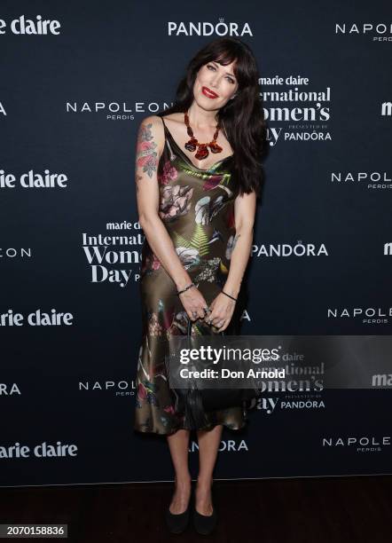 Tara Moss poses during the Marie Claire 2024 International Women's Day Luncheon at Hinchcliff House on March 08, 2024 in Sydney, Australia.