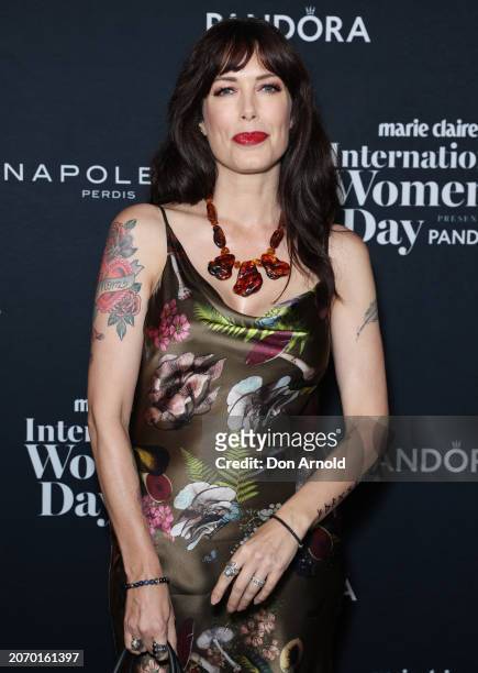Tara Moss poses during the Marie Claire 2024 International Women's Day Luncheon at Hinchcliff House on March 08, 2024 in Sydney, Australia.