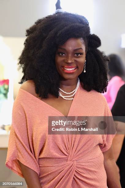Nimi Adokiye attends the Fusion Boutique Beverly Hills Oscar Glam Party on March 08, 2024 in Los Angeles, California.
