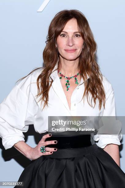 Julia Roberts attends the Julia Roberts' Chopard Collection launch and dinner at Chateau Marmont on March 08, 2024 in Los Angeles, California.