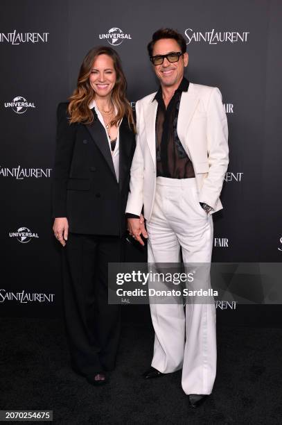 Susan Downey and Robert Downey Jr. Attend the Saint Laurent x Vanity Fair x NBCUniversal dinner and party to celebrate “Oppenheimer” at a private...