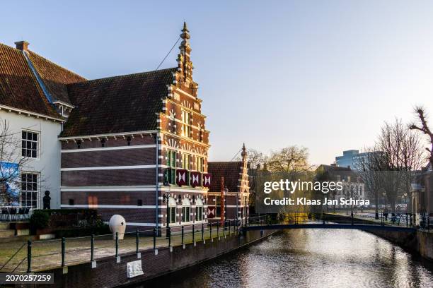 museum flehite in amersfoort stad tijdens zonsondergang, nederland - zonsondergang 個照片及圖片檔