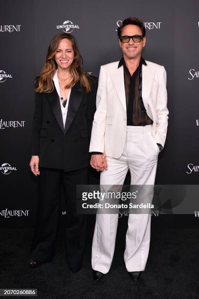 Susan Downey and Robert Downey Jr. Attend the Saint Laurent x Vanity Fair x NBCUniversal dinner and party to celebrate “Oppenheimer” at a private...