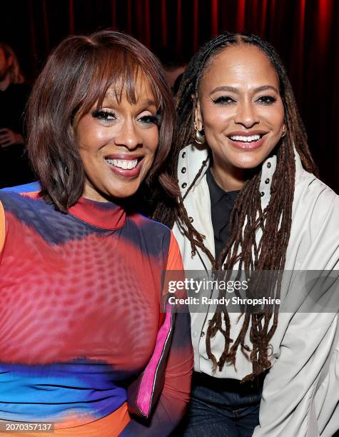 Gayle King and Ava DuVernay attend the CAA pre-Oscar party at Sunset Tower Hotel on March 08, 2024 in Los Angeles, California.