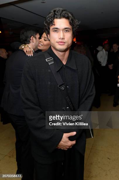 Charles Melton attends the CAA pre-Oscar party at Sunset Tower Hotel on March 08, 2024 in Los Angeles, California.