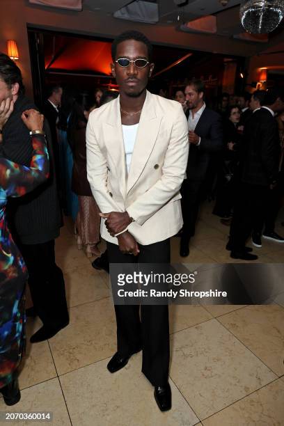 Damson Idris attends the CAA pre-Oscar party at Sunset Tower Hotel on March 08, 2024 in Los Angeles, California.