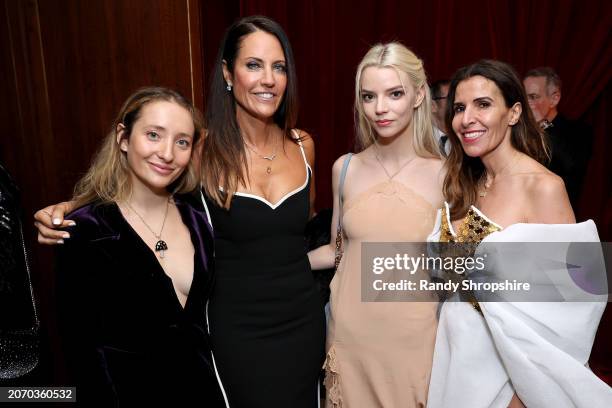 Sophia Cohen, Tracy Brennan, Anya Taylor-Joy, and Maha Dakhil attend the CAA pre-Oscar party at Sunset Tower Hotel on March 08, 2024 in Los Angeles,...